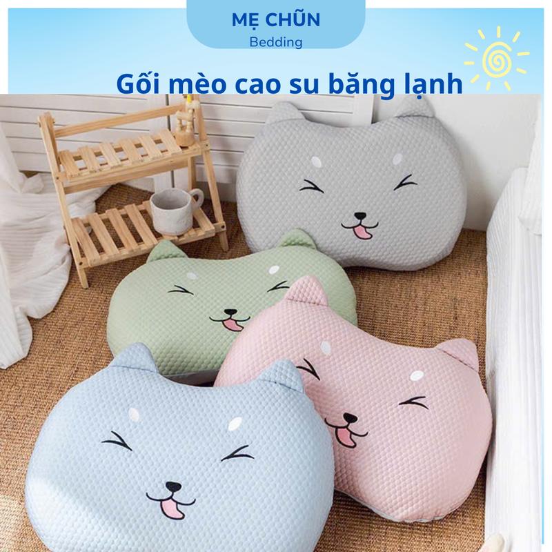 Gối Bụng mèo có sừng hình cute vải massge ruột cao su non cao cấp Mẹ Chũn dành cho bé từ 1 tuổi Gối Ngủ