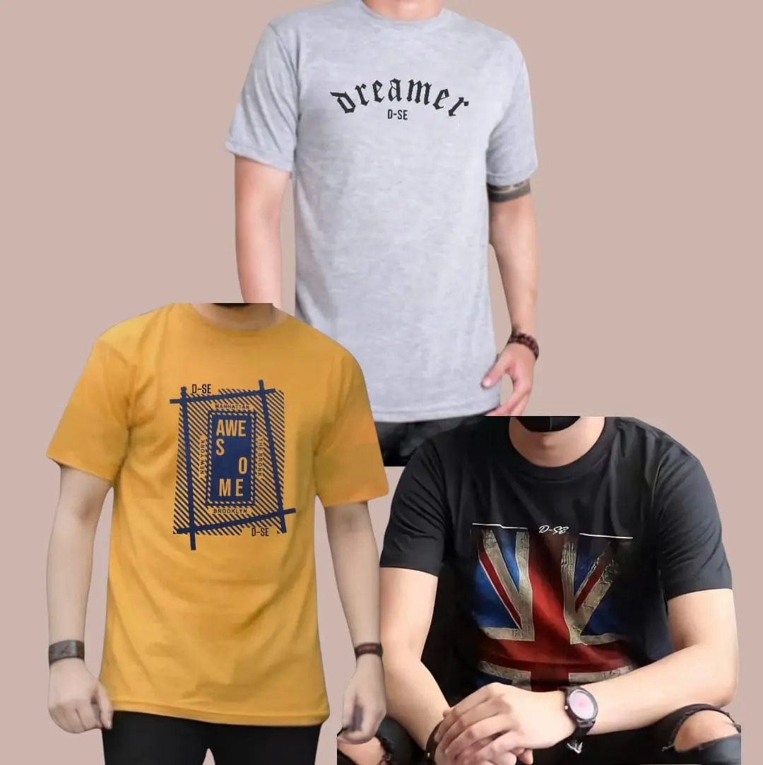 T-shirt Pria Lengan Pendek Paket Hemat 3pcs 100RB Atasan Distro Terbaru