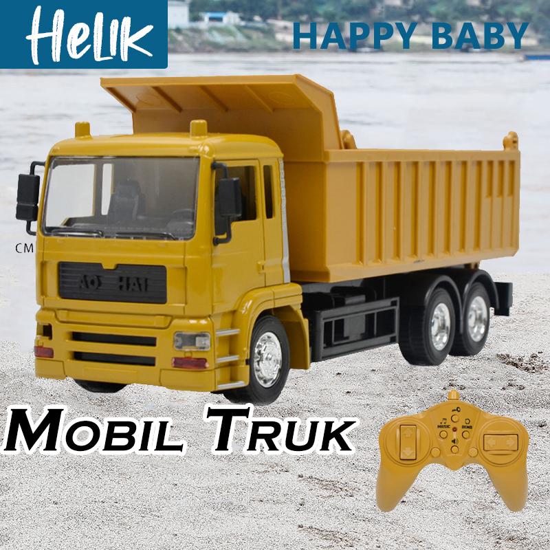 Truk Dumper Remote Control Mainan Pemuat Konstruksi dengan Lampu dan Musik RC Mobil 8 Channel 1:24 0