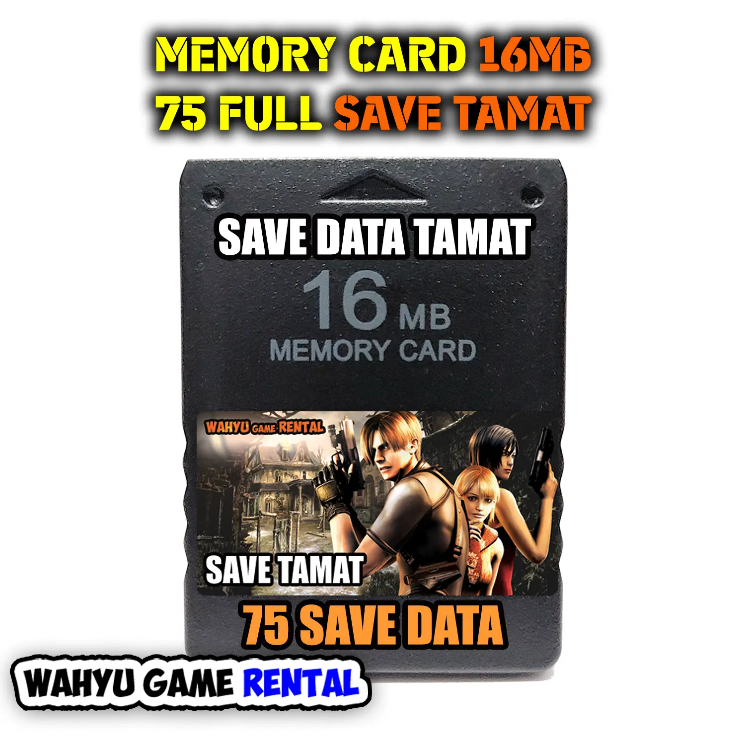 Memory Card PS2 Full 75 Save Tamat 16MB Playstation 2