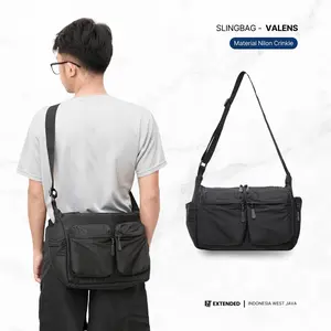 Extended Valens - Tas Selempang Pria Wanita Sporty Slingbag Nylon Cringkle Shoulderbag Parasut Pria