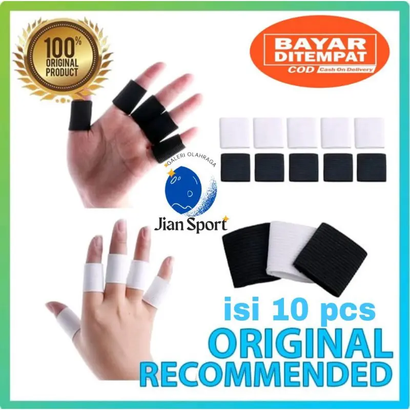 Karet Finger Support Jari Tangan Elastis Pelindung Olahraga Volly Futsal Basket 1