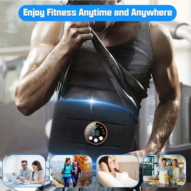 Smart Abdominal Muscle Trainer, Portable Abdominal Muscle Stimulator, Abdominal Training Equipment for Home Office Fitness Workout 2