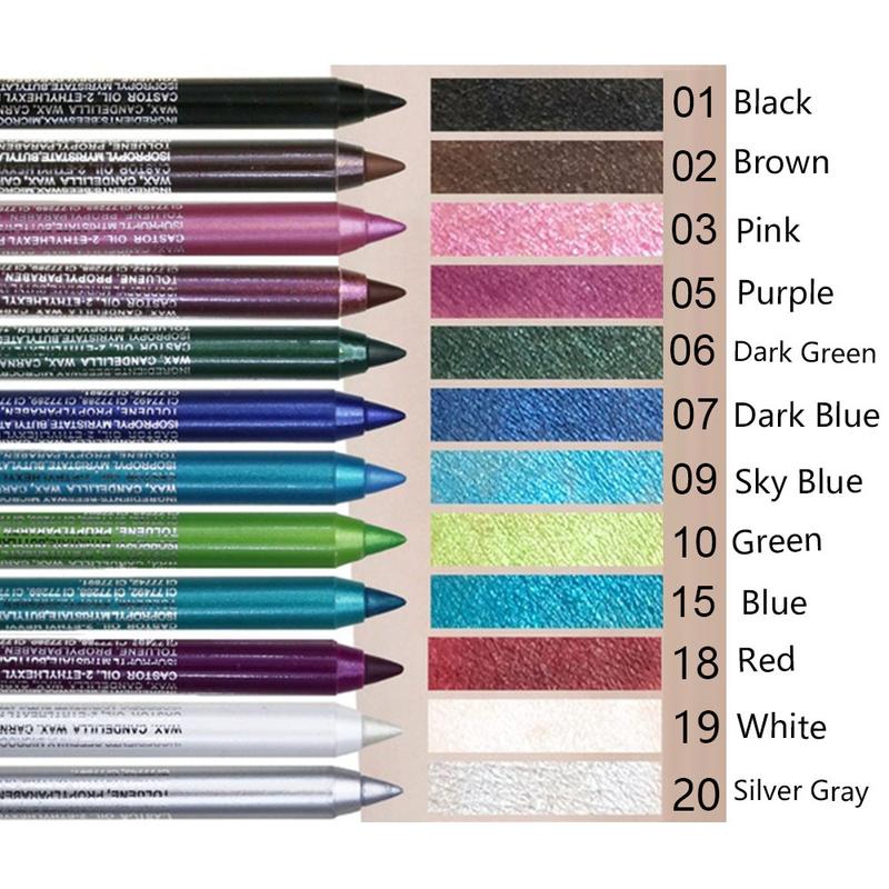 Product Introduction of 14 color color eyeliner gel pen Pearl eye shadow pen waterproof and non smudging 3