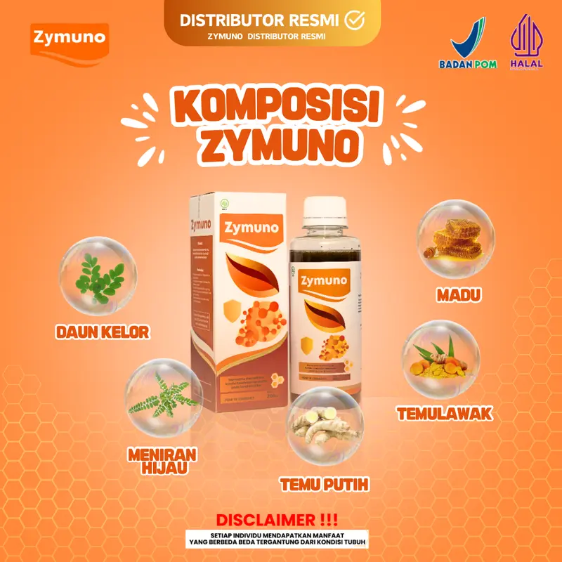 Madu zymuno Original - 200ml/botol- Organik | Distributor resmi - Halal Bpom [Bisa COD] Honey Syrup Herbal 1