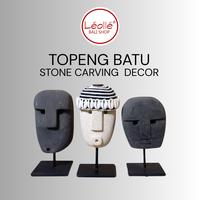 Gambar Leolle Bali Patung Topeng Batu Paras Stone Men | Dekorasi Meja Kantor Minimalis & Modern | Pajangan Meja Etnik Batu Alam Handmade Tinggi 14cm | Ornamen Interior Gaya Art Gallery | Hadiah Unik Bali Gift | Kado Housewarming | Stone Sculpture - VARIAN A dari Leolle Bali Kota Denpasar 3 Tokopedia