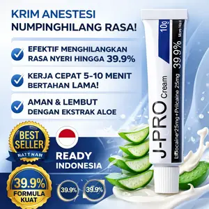 J-Pro Cream Perawatan Sulam Anestesi Krim Tato Alis & Bibir Pencerah Wajah Hitam 10g Expire 2028 - Facial
