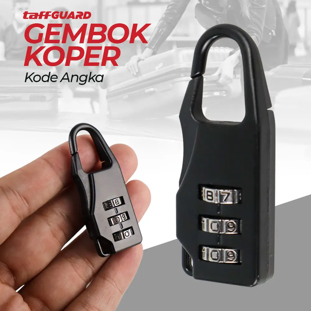Best SellerTaffGUARD Gembok Koper Kode Angka Safety Lock Portable - Z001 Terlaris