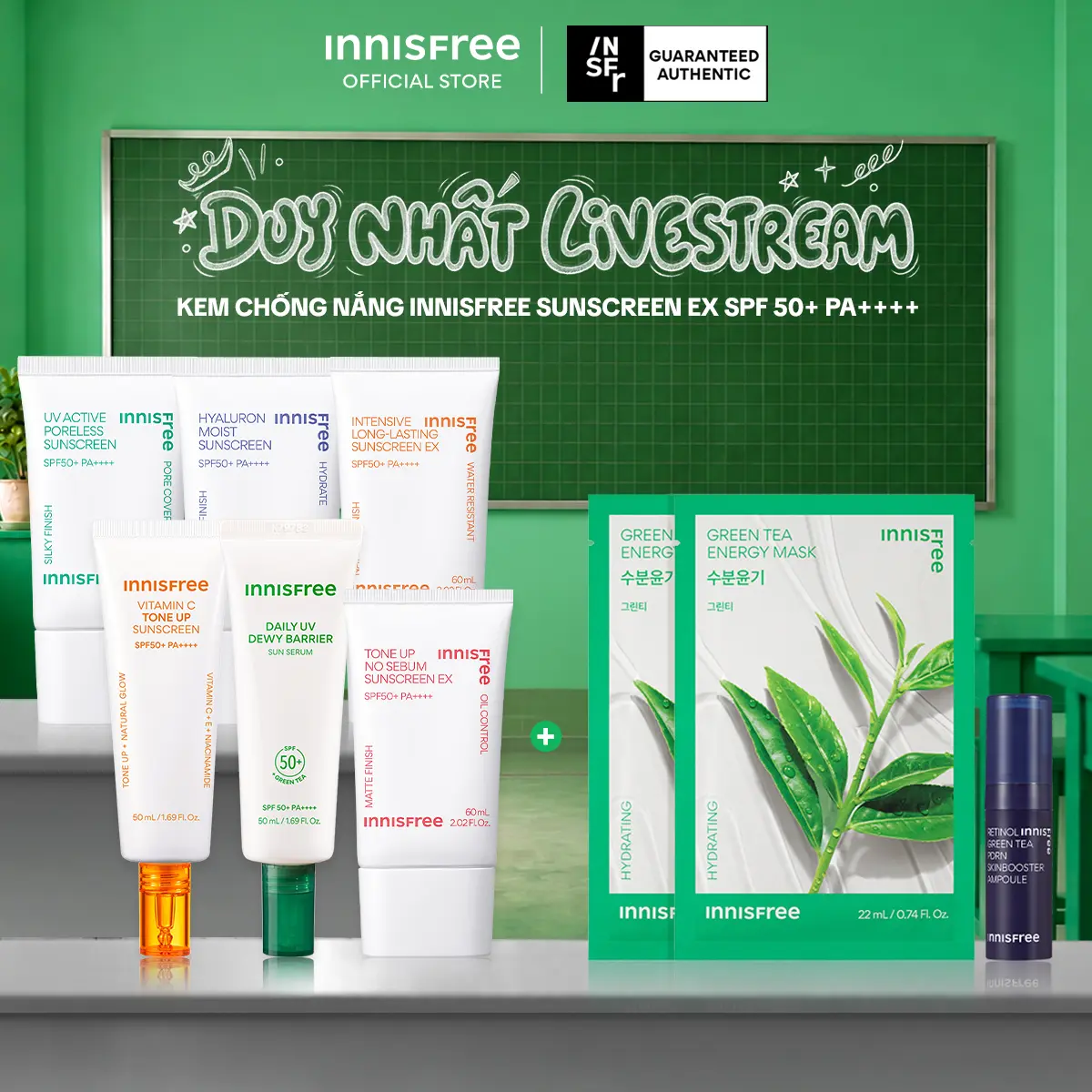 Kem chống nắng INNISFREE Sunscreen EX SPF 50+ PA++++ (Chọn dòng phù hợp theo phân loại)