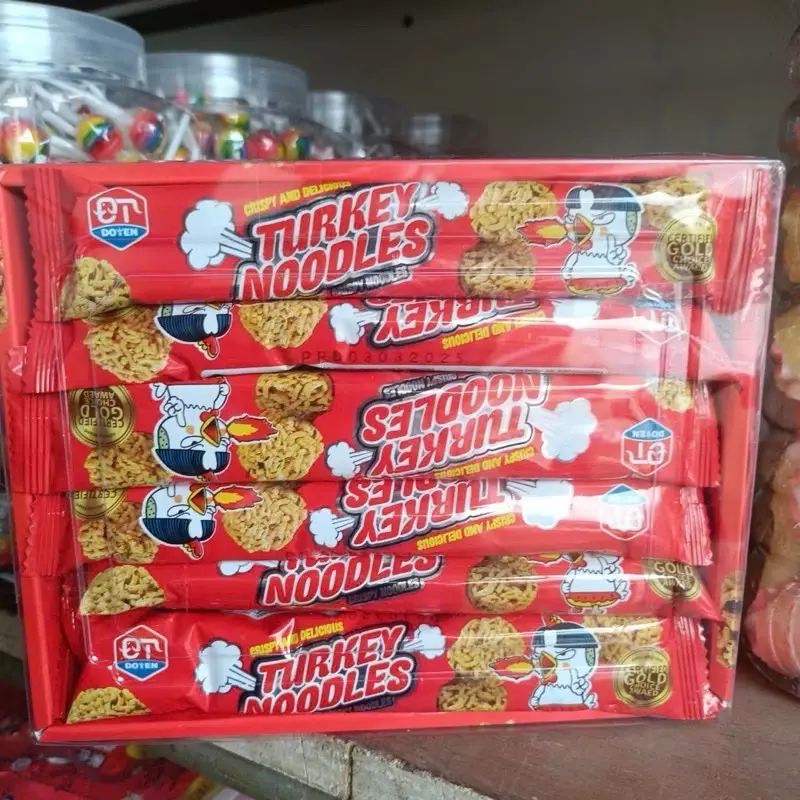 Hộp 30 Gói Mì Tôm Ăn Sống Vị Gà Cay Thái Lan 20gr Dạng Viên