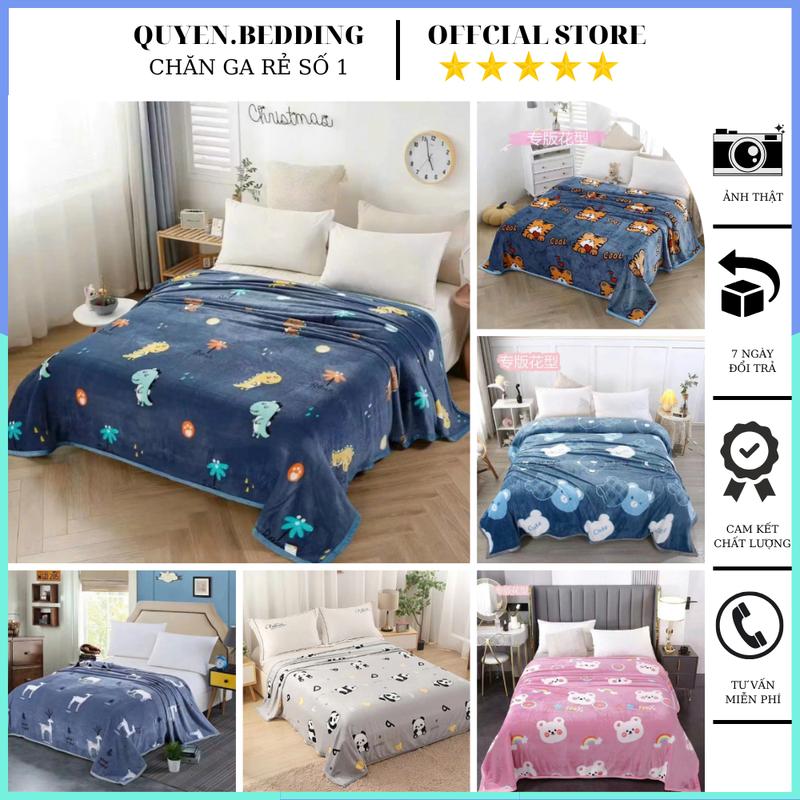 Chăn tuyết nhung sữa chăn tuyết nỉ nhung mền 4 mùa văn phòng mềm mịn không sổ không rụng lông kícḣ thước 2m x 2m3