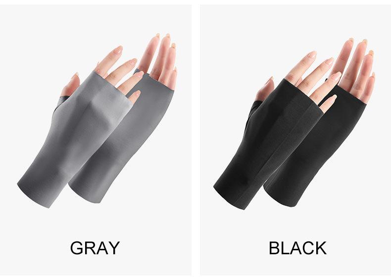 Product Introduction of GTUBIKE UPF50+ Summer Ice Silk Sun Protection Half Finger Gloves Men Women Outdoor Sports Cycling Breathable Fashion Mittens 28