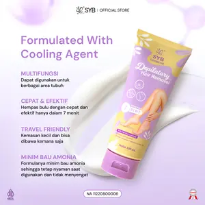【SYB COSMETIC】 - Depilatory Hair Removal [Pembersih Bulu Hanya 7 Menit] *Include Spatula*