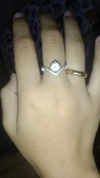 Product Review of OS2-R29 Cincin Wanita Permata Shiny Jewelry Garansi 1 Tahun Free Box COD Perhiasan Aksesoris Gift Anniversary Pacar Pasangan Cewek Cewe Kado Istri Ulang tahun Anti Karat Luntur High Quality Grade VVS1 5A Original Store R29 from R**g 0