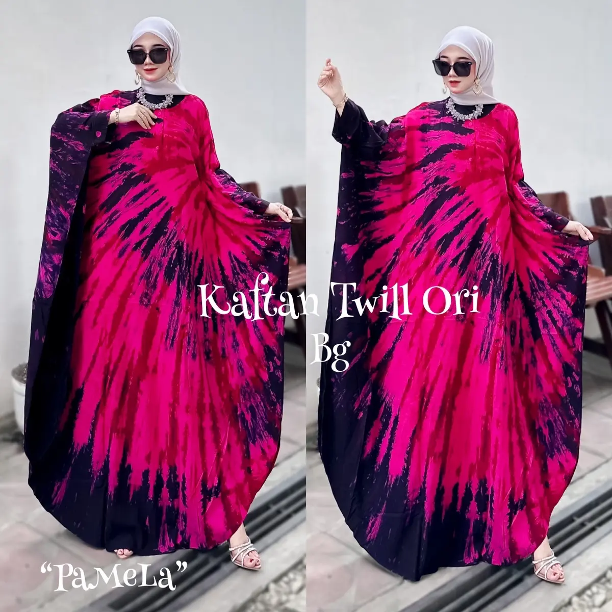 Kaftan Twill bg collection motif Pamela Pink