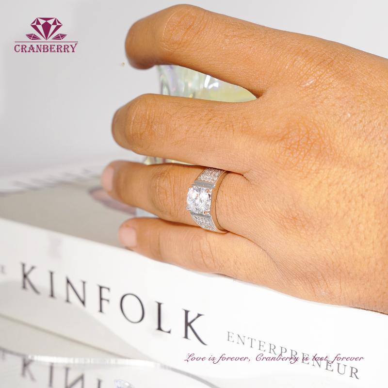 OS1-D02 Cincin couple luxury |Cincin wanita elegan high quality Grade VVS1 grade 5A original store cantik elegan lapis anti karat anti luntur anti berubah warna garansi 1 tahun D02  cincin platinum 2