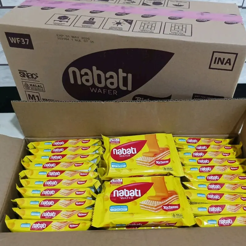 1 Dus Wafer Nabati 2000 isi 60 pcs, Camilan Cookies Food Manis Snacks Makanan Hijau Kering Biskuit Cemilan 2