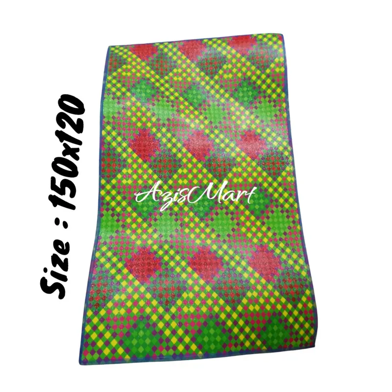 Karpet Tikar Lipat Gulung Eva Spon Ukuran 150x120cm Motif Campur Random Karpet alas Spon Laminating tikar tidur Alas lantai plastik hampers 6