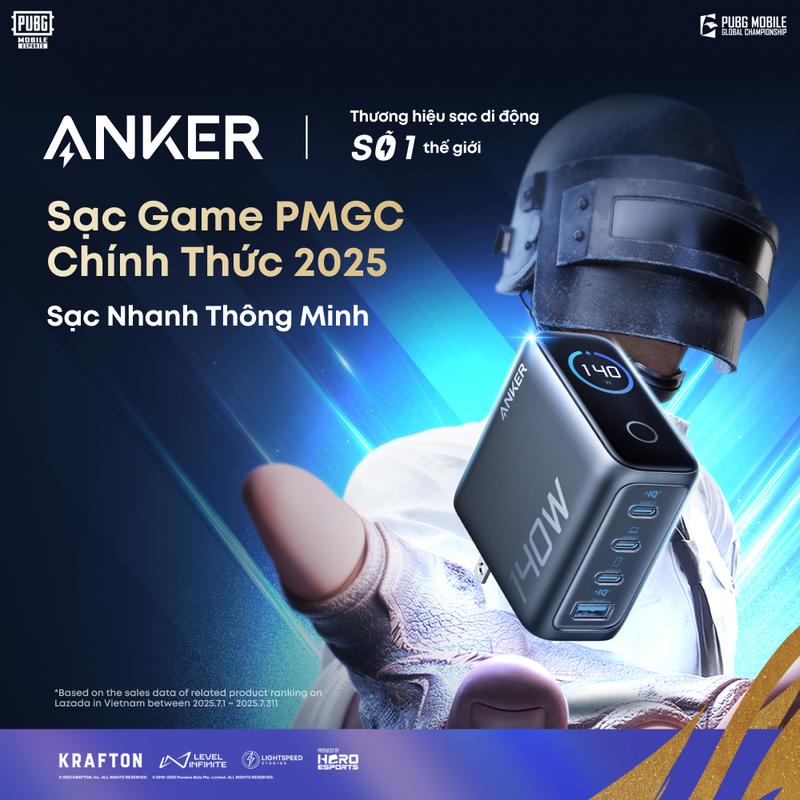   Anker  Bộ sạc máy tính xách tay Anker Bộ sạc USB-C 140W Sạc nhanh nhiều thiết bị 4 cổng Bộ Chuyển Đổi nguồn GaN nâng cao Điều khiển cảm ứng trực quan Tương thích với MacBook iPhone 17 16 Series Samsung Galaxy Pixel v.v. - B2697 