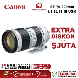 Canon EF 70-200mm f2.8L IS III USM GARANSI RESMI