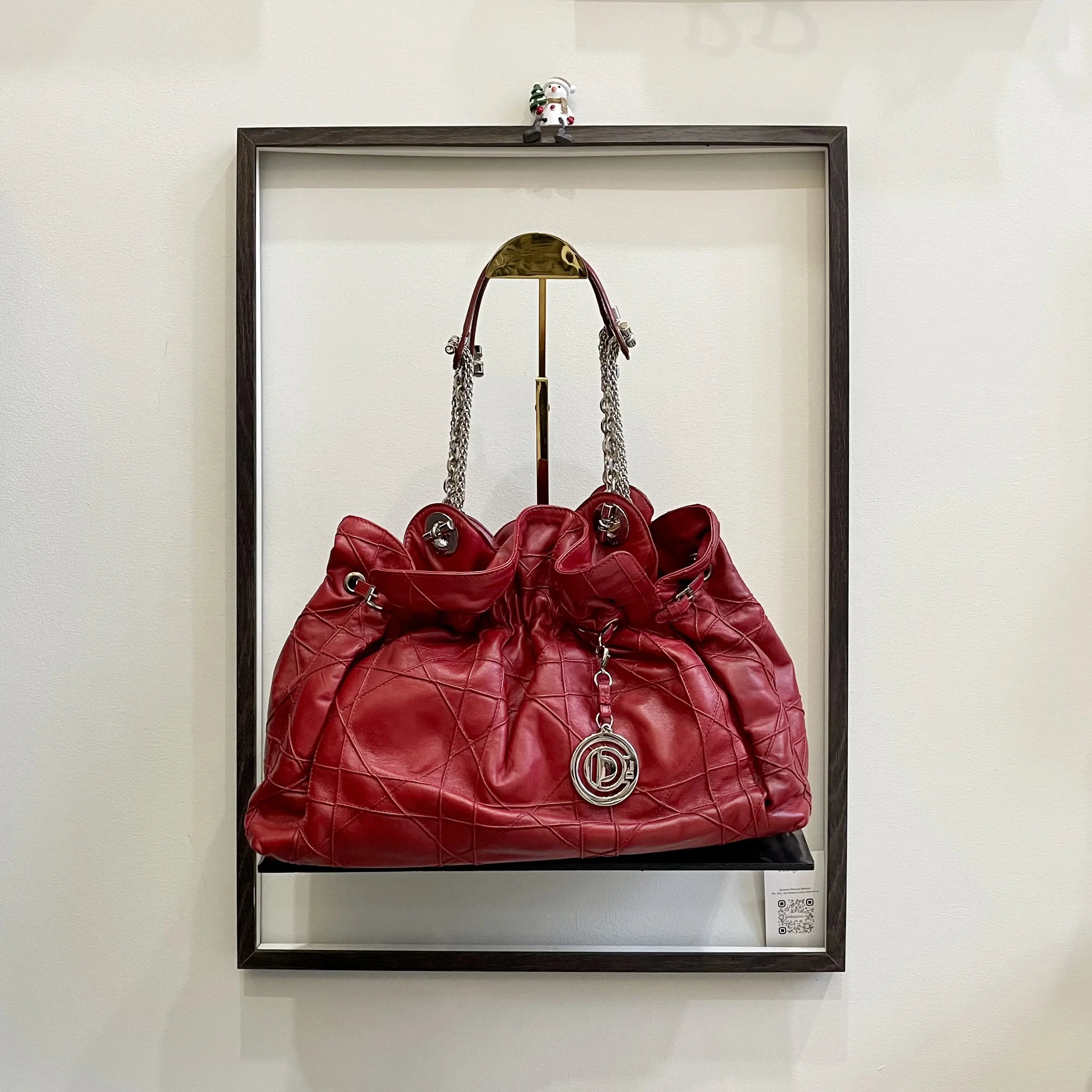 [Preloved] Christian Dior Red Leather Handbag SHW