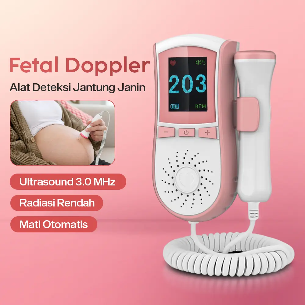 Alat Deteksi Jantung Janin Fetal Doppler Heart Rate 3.0MHz