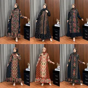 Gamis Rayon Set Hijab Storjoan Super Jumbo Ld 120