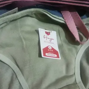 BELI 3 GRATIS 3 !!! BRA Sport Polos 3 Pcs + 3 CD Bahan Katun BRA Tanpa Kawat CD Karet Renda Adem Nyaman & Ringan Untuk Dewasa & Remaja