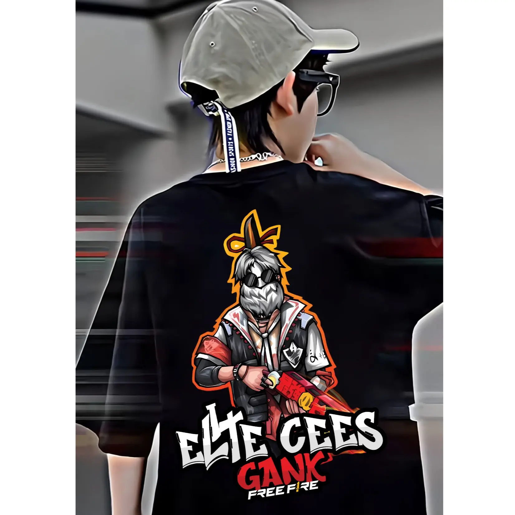 KAOS ANAK ELITE CEES SG OPM MASKER FF DB V2 T-shirt Cotton combed 30s lembut adem 100% baju pria dan wanita Digital Kain Printing Sablon Pendek Katun ubaju pria Cowok Katun Santai Nyaman Atasan Fashion