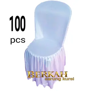 ISI 100 PCS SARUNG KURSI NAPOLLY WAPOLIN/COVER KURSI PUTIH POLOS/BUNGKUS KURSI NAPOLI (RRADY STOK)
