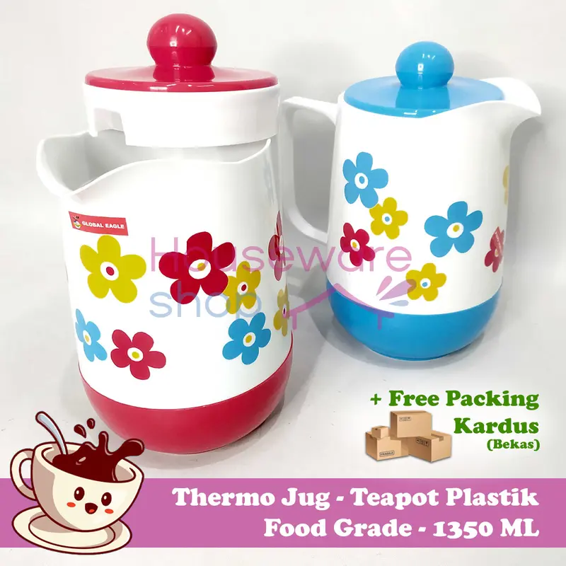 Eskan Thermo Water Jug 1350ml Global Eagle Teko Serbaguna Hot & COOL Tahan Panas dan Dingin 0