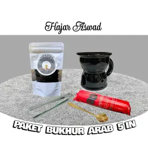 Sepaket bukhur 5in bukhur gaharu 50gr arab Bakhoor wewangian timur tengah paket bukhur Arab lengkap wangi
