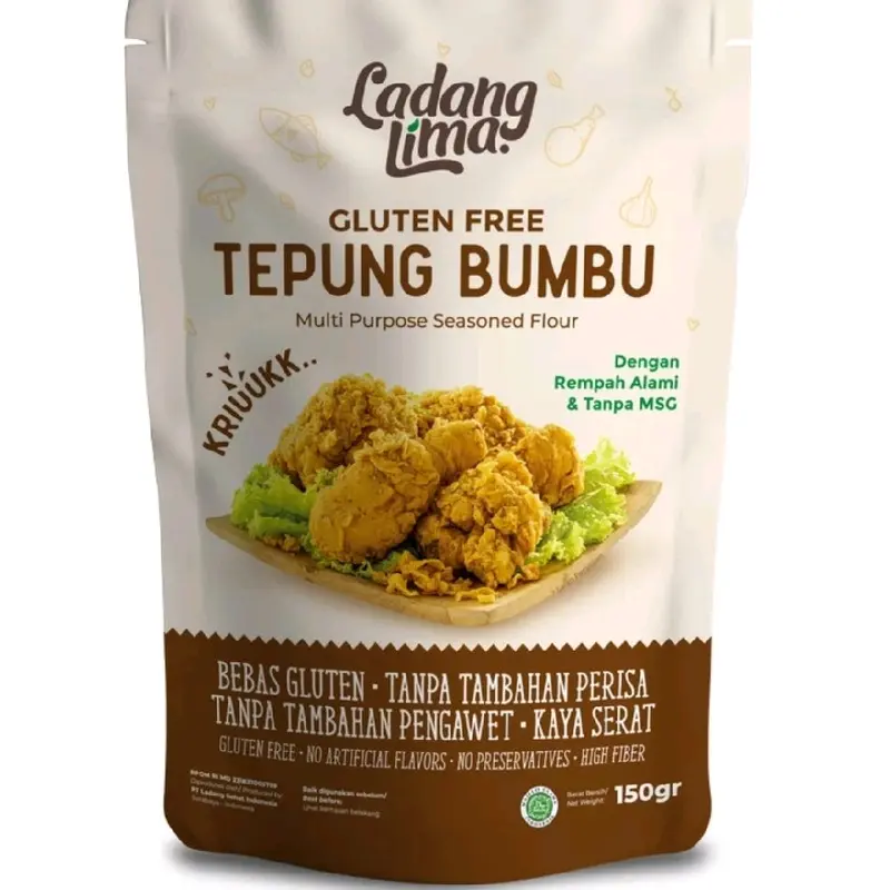 [BISA COD]Tepung bumbu gluten free ladang lima 150gr /Tepung bumbu ladang lima/Tepung bumbu gluten free/tepung bumbu sehat/Tepung bumbu murah Bahan Ayam Masakan 3