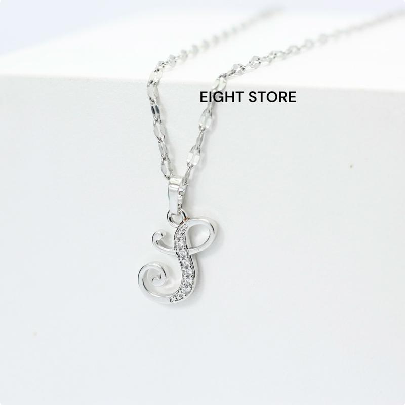 Kalung  Inisial Nama dari A sampai Z  Anti karat Dan Tidak Luntur (Kalung Pecah Kopi).