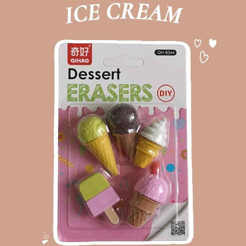 PENGHAPUS KARAKTER ICE CREAM CUPCAKES LUCU ANAK PEREMPUAN | Isi 4pcs 1