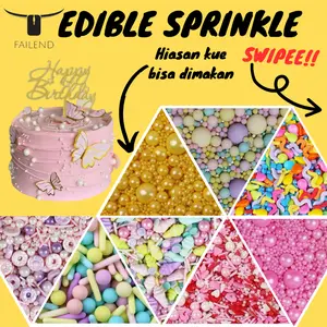 Sprinkles trimit springkel 10gr sprinkles mix cake dekorasi bisa dimakan Baking