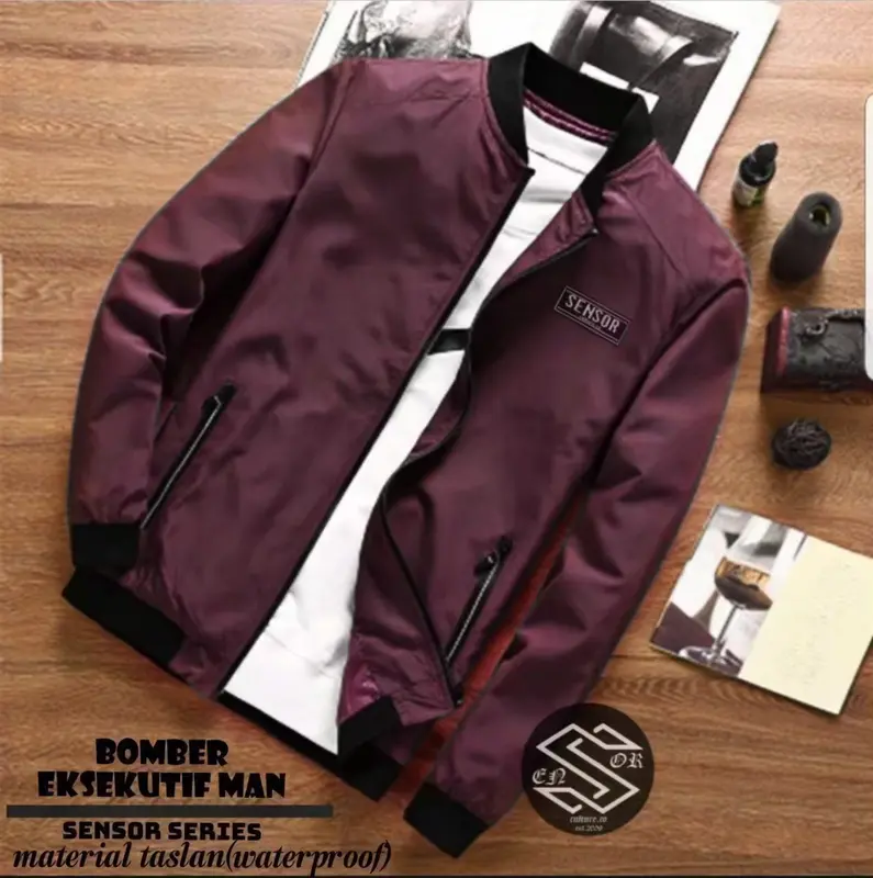 Jaket Bomber Ekslusif Oria Path Taslan Waterproof Casual Formal Keren 4