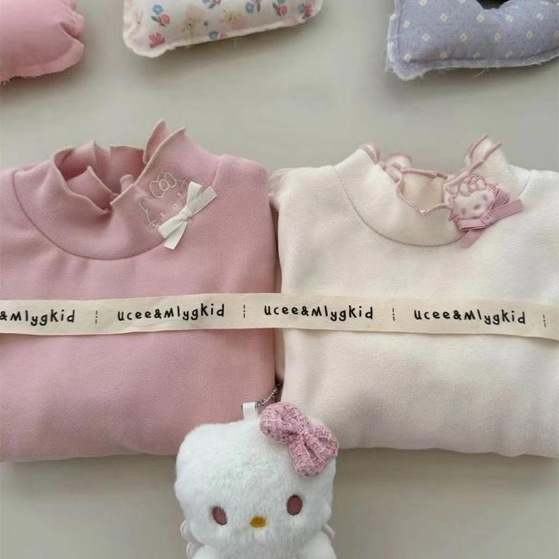  Áo giữ nhiệt cho bé gái áo nỉ giữ nhiệt bèo cổ bèo tay xinh cho bé gái 1-7t 
