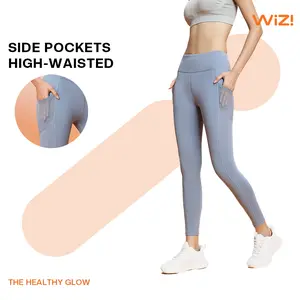 WiZi Celana Olahraga Yoga Wanita Saku Legging Celana  Wanita Pakaian Outdoor Sport  CY90