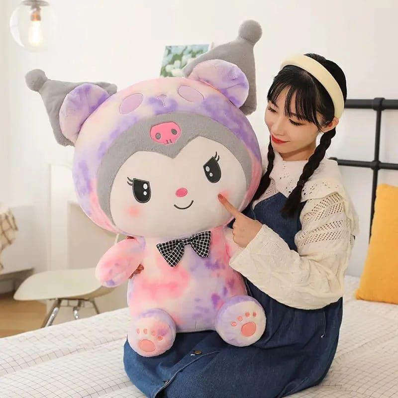 Boneka kuromi pelangi sanrio ukuran jumbo 60cm lembut mewah kado ultah Anak Asli Dolls 0