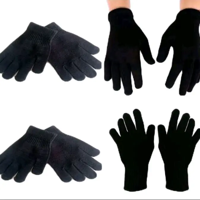 id.fashieon 1 Pasang sarung tangan Hitam Tebal Ful Jari Gloves Elegan