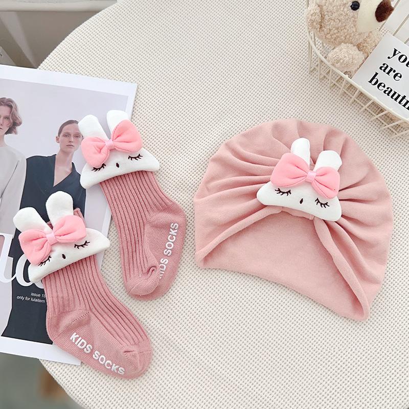 Product Introduction of Bộ Mũ Và Tất Cho Em Bé Hình Thỏ Hoạt Hình, Mũ Turban Cho Trẻ Sơ Sinh Và Trẻ Sơ Sinh Dễ Thương, Làm Bằng Bông Mềm, Thích Hợp Cho Bé Gái, Kiểu Mũ Len, Tất Chống Trượt, 1 Bộ 22