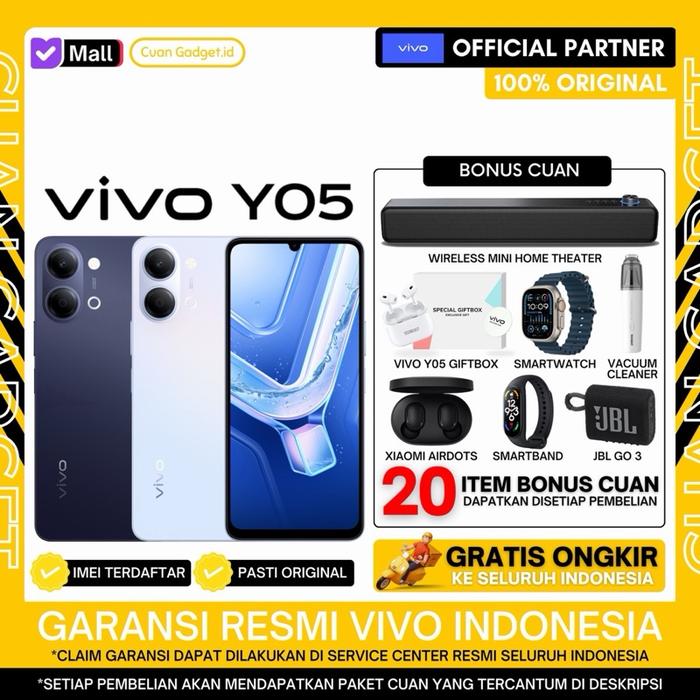 Gambar VIVO Y05 4/128 VIVO Y 05 4/64 GARANSI RESMI INDONESIA - 4/64 BLUE, TANPA BONUS dari Cuan Gadget.id Kota Bekasi Tokopedia