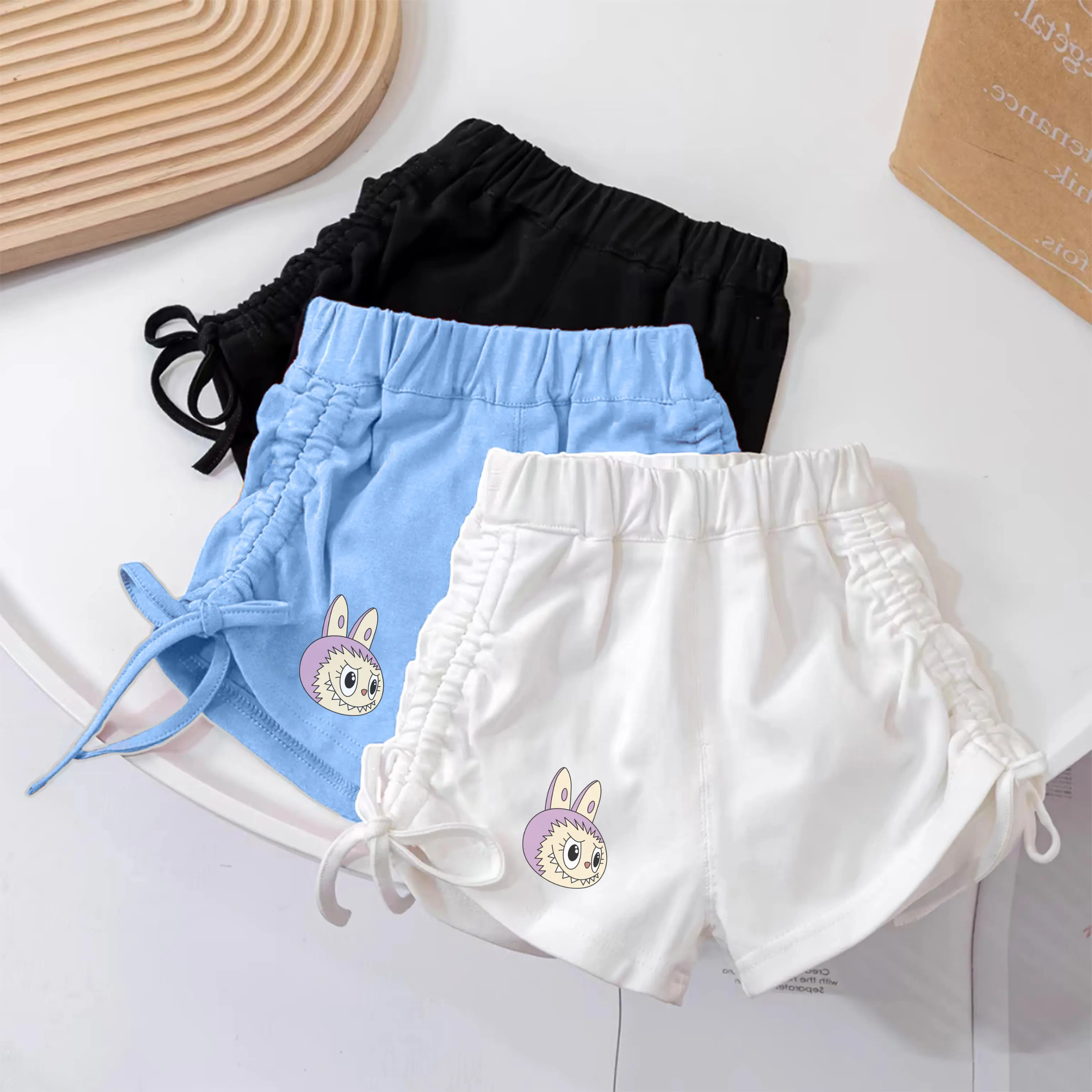 Celana pendek anak perempuan / celana pendek anak cewek model tali serut Bahan Katun usia 1 - 12 tahun Anak-Anak