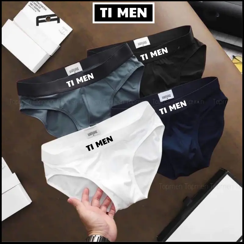 COMBO 4 Quần Sịp Chéo quần lót tam giác thun lạnh nam cao cấp thoáng khí co giãn 4 chiều Ti Men kolor  man 4