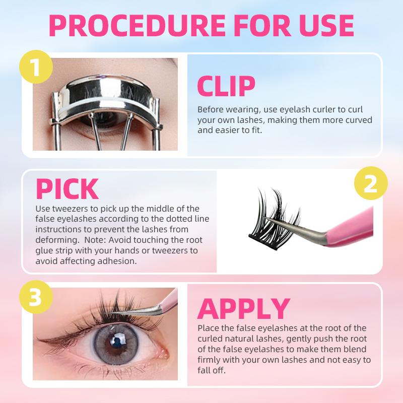 【SHIP IN 24 HOURS】DOROLAB Flower-Serise Tulip Glue Free False Eyelash Self-Adhesive Eyelash No Glue Eyelash Lash Eyelash Extension 8