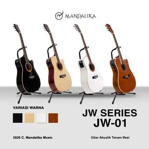 MANDALIKA Gitar Akustik JW Series JW-01 Steel String + Tanam Besi