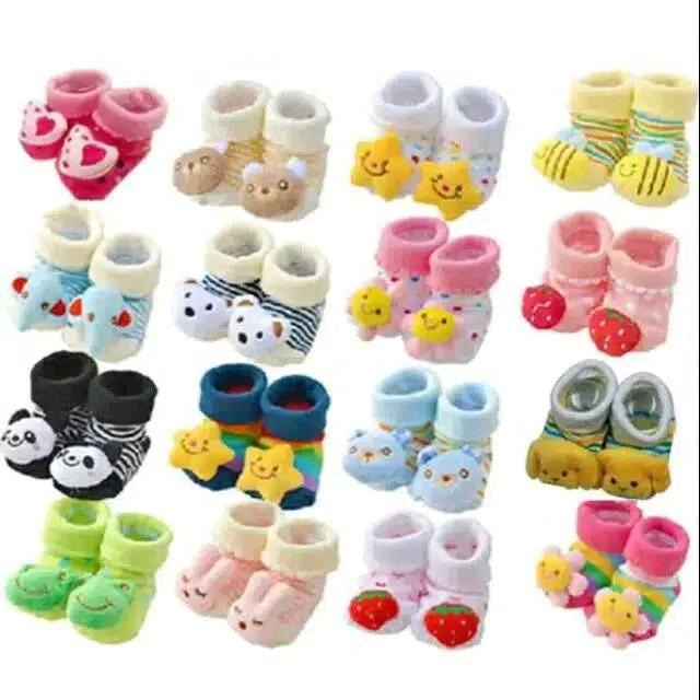 ( 3 pasang ) kaos kaki bayi model sepatu/kaos kaki baby mika 1