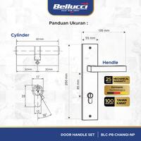 Gambar Bellucci Door Handle Set P8 Changi Gagang Pintu Satu Set Double Row Pin Cylinder Minimalis Modern Design - BLC-P8-CHANGI-NP dari ONASSIS BELLUCCI OFFICIAL Kota Tangerang 4 Tokopedia