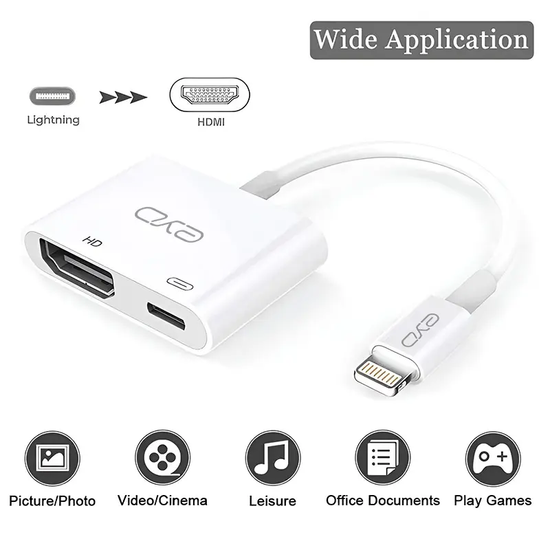 AITO HD02S Lightning To HDMI Adapter Kable For IPhone iPad 4K HD Digital TV Monitor For IOS18 Version 5